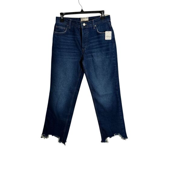 NWT Free People Maggie Mid Rise Button Fly Straight Leg Jeans Size 26 - Picture 2 of 6